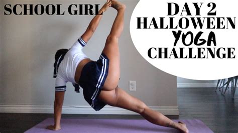 YOGA IN SCHOOL GIRL COSTUME | DAY 2 HALLOWEEN YOGA CHALLENGE - YouTube ...