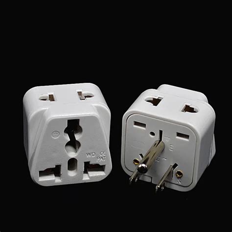 1PC 3Pin flat plug adapter european to american USA Taiwan Thailand ...