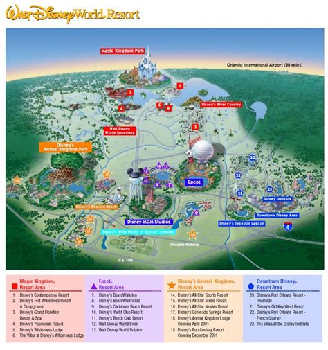 Orlando Florida Theme Parks Map | Printable Maps