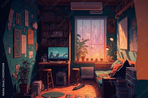 Lofi room, beautiful chill, atmospheric wallpaper. background. lo-fi ...