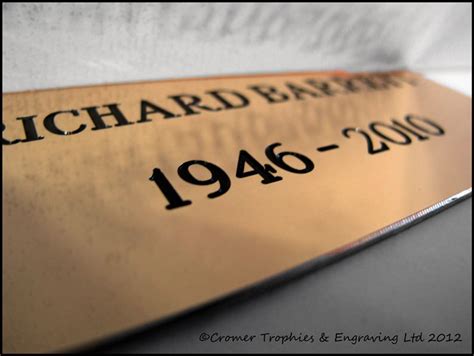 Engraved Brass Plaque