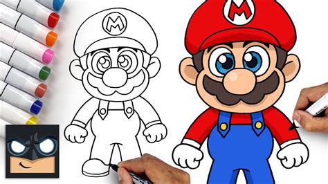 How To Draw Super Mario - YouTube