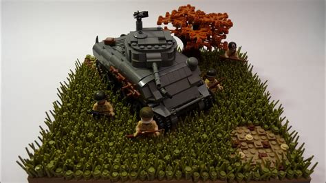 Lego WW2 Mini Moc #1 M4A1 Sherman in France 1944 - YouTube