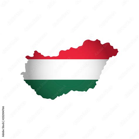 Hungary Flag Map