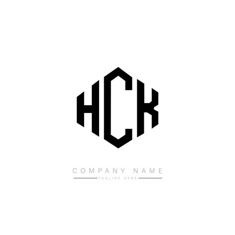 HCK letter logo design with polygon shape. HCK polygon and cube shape ...