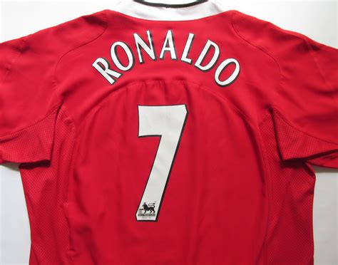 Manchester united 2004/2005/2006 home shirt jersey camiseta #7 ronaldo ...