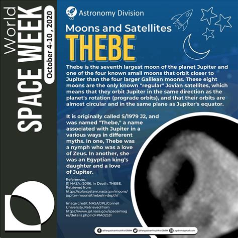 #FactsTronomy Thebe is the seventh largest moon of the planet Jupiter ...