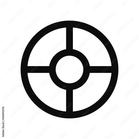 Sun cross vector flat illustration icon - Archaic cross black symbol ...