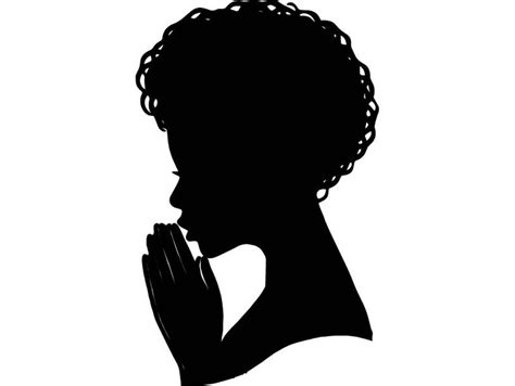 Black Queen Praying Woman Silhouette Afro Nubian Princess | Etsy