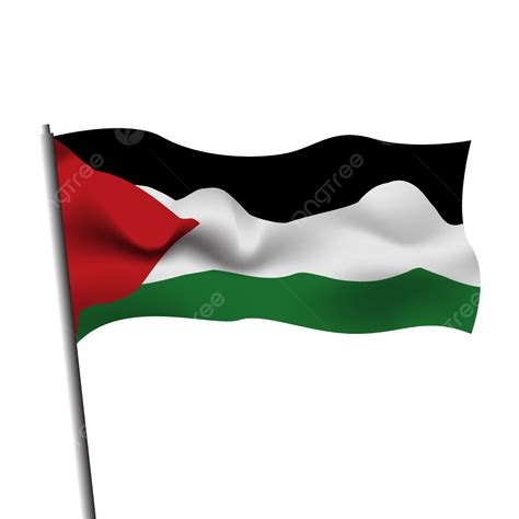 Palestine Flag Clipart Transparent Background Palestine Flag With A ...