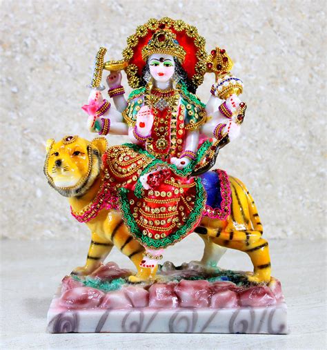 Buy eSplanade Maa Durga Mata Rani Statue Idol for Home Mandir (10 ...