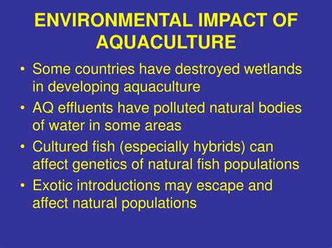 PPT - SUSTAINABLE AQUACULTURE Chapter 18 [objectives] PowerPoint ...