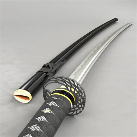 3d model katana sword