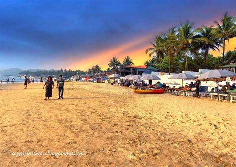 An evening at the dramatic rocky facade of Anjuna Beach Goa - The ...