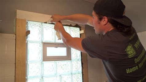 How To Install Glass Block Window Panel - Glass Designs