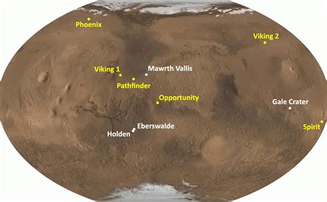 Four Candidate Landing Sites – NASA Mars Exploration