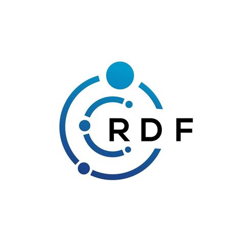 RDF letter technology logo design on white background. RDF creative ...