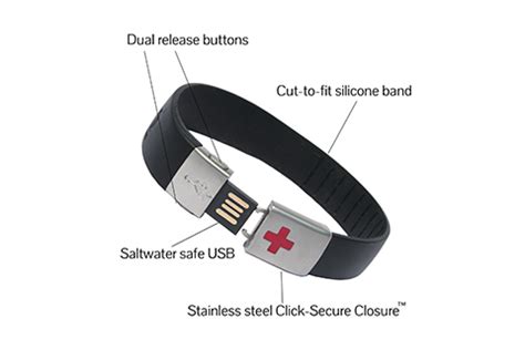 USB Emergency ID Bracelet @ Sharper Image