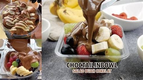 Salad buah siram coklat 300ml, Makanan & Minuman, Snek di Carousell