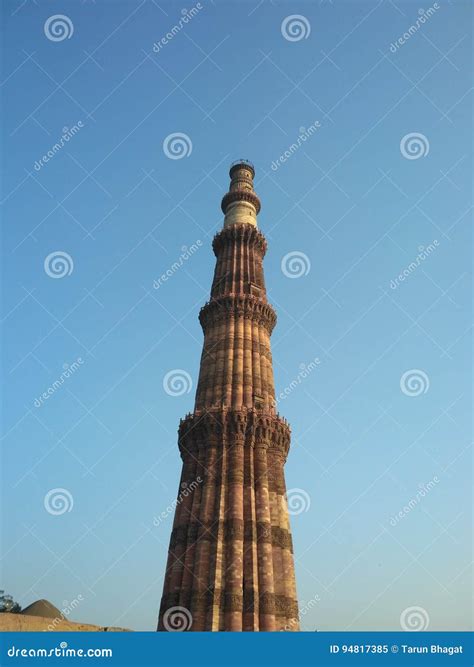 Qutub Minar stock image. Image of built, qutubuddin, 12th - 94817385