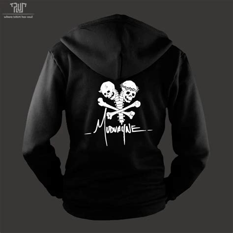 Free shipping Mudvayne skull logo design men unisex zip up hoodie heavy ...