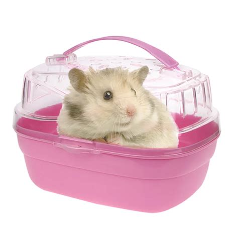 Hamster House Cabin Cage for Hamster Small Animals Carrier Case ...