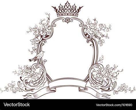 Floral vintage border Royalty Free Vector Image