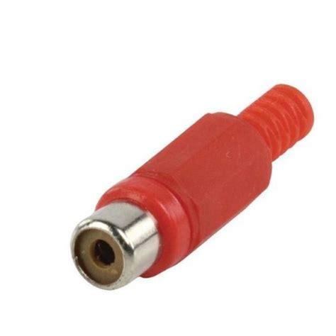 RCA Phono Female Plug Cable Mounting Red