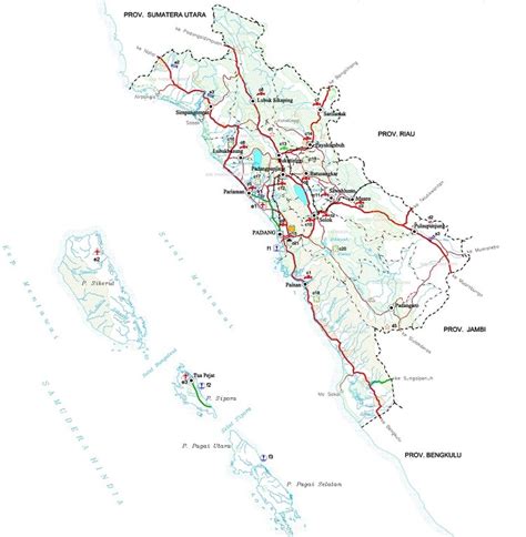 Peta Sumatera Barat HD Lengkap Per Kabupaten dan Keterangannya