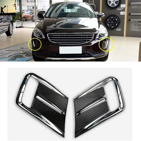 Car styling ABS Chrome front rear fog lamps Cover Trim For Volvo xc60 ...