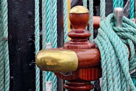 Rigging of a Sailboat Closeup Stock Image - Image of sling, tackle ...