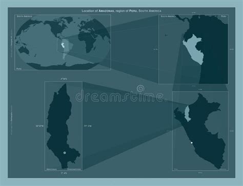 Amazonas, Peru. Described Location Diagram Stock Illustration ...