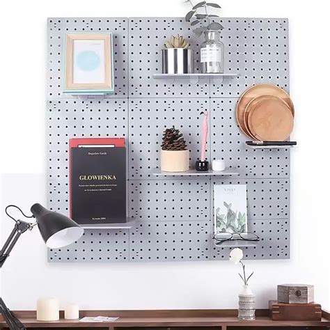 Perforated Board Wall Mount Storage Pegboard Organizer Display Wall ...