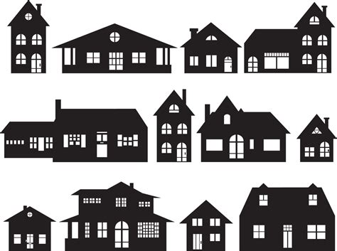 House Silhouette Vector Art, Icons, and Graphics for Free Download