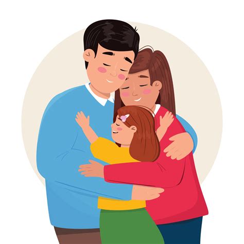 Hugging Family Clipart