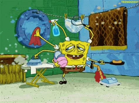 Spongebob Housework GIF - Spongebob Housework Housewife - Discover ...