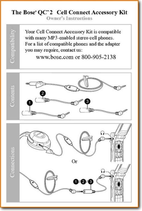 Bose QuietComfort 2 Headphones - On Demand PDF Download | English_AddendumB