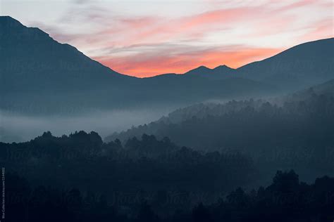 "Foggy Sunrise In The Mountain Valley" by Stocksy Contributor "Blue ...