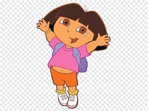 Dora Cartoon, dora, child, face, hand png | PNGWing