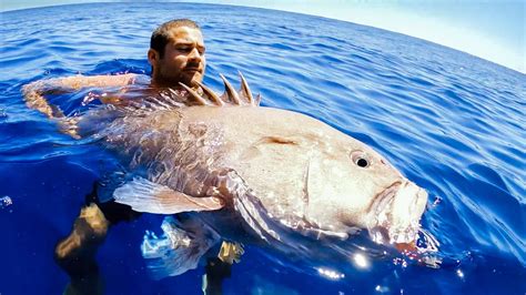 GIANT GROUPER DEEP SEA FISHING Giving Fish Away During Food Shortage ...