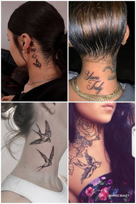 29 Coolest Neck Tattoos For Women, Simple and Bold - Inspired Beauty