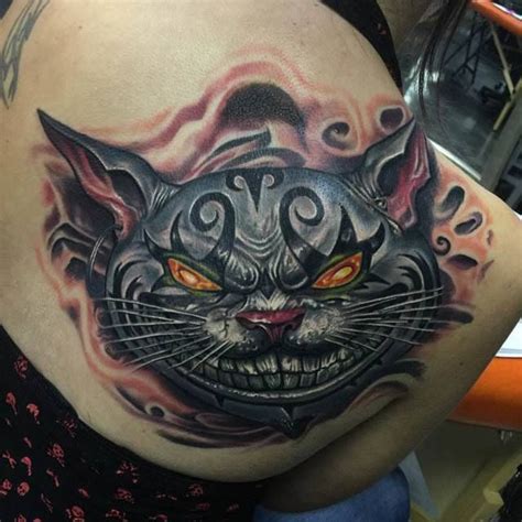 Evil Cheshire Cat Tattoo - Best Tattoo Ideas Gallery | Tatuaje de gato ...