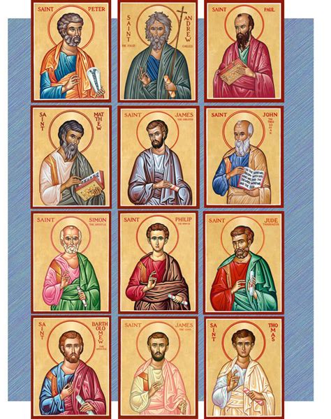 Symbols Of The 12 Apostles