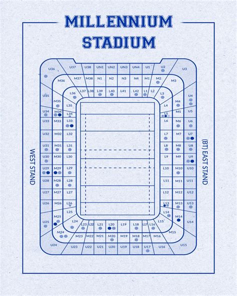 Print of Vintage Millennium Stadium Seating Chart Seating - Etsy