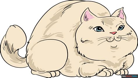 How to Draw a Fat Cat - Really Easy Drawing Tutorial