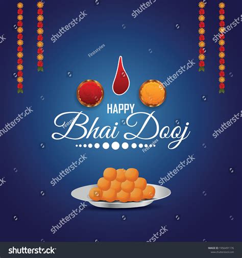 Indian Festival Happy Bhai Dooj Celebration Stock Vector (Royalty Free ...