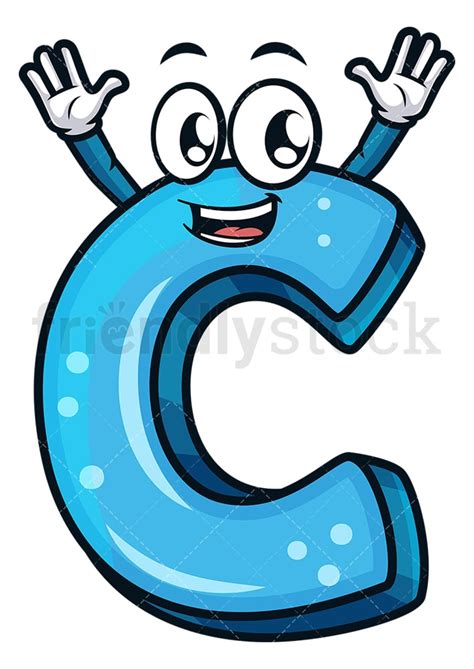 Cartoon Letter C Vector Clipart - FriendlyStock