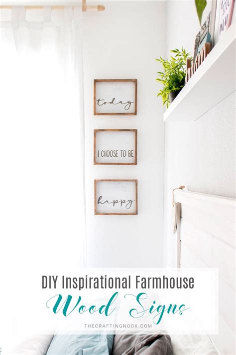 DIY Inspirational Farmhouse Wood Signs - The Crafting Nook