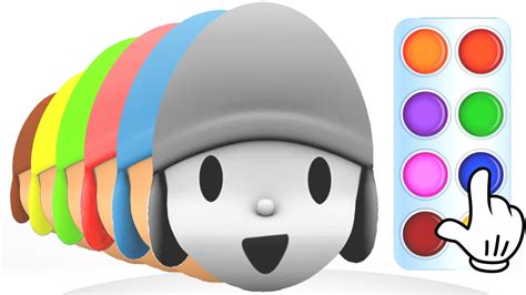 Learn Colors with Talking Pocoyo Surprise Eggs - Learning Color for ...