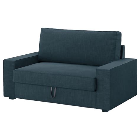 VILASUND Two-seat sofa-bed Hillared dark blue - IKEA